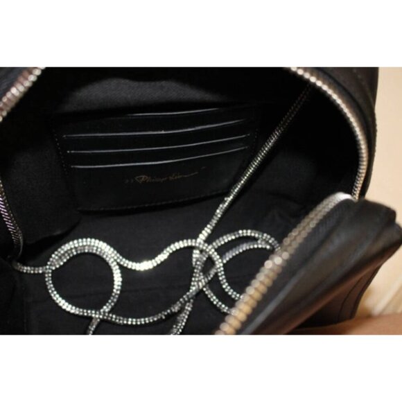 New with Tags 3.1 Philip Lim "Soleil Mini Zip Crossbody", Black Leather Nickel - Picture 3 of 10